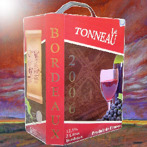 Bag in box Bordeaux wine two litres